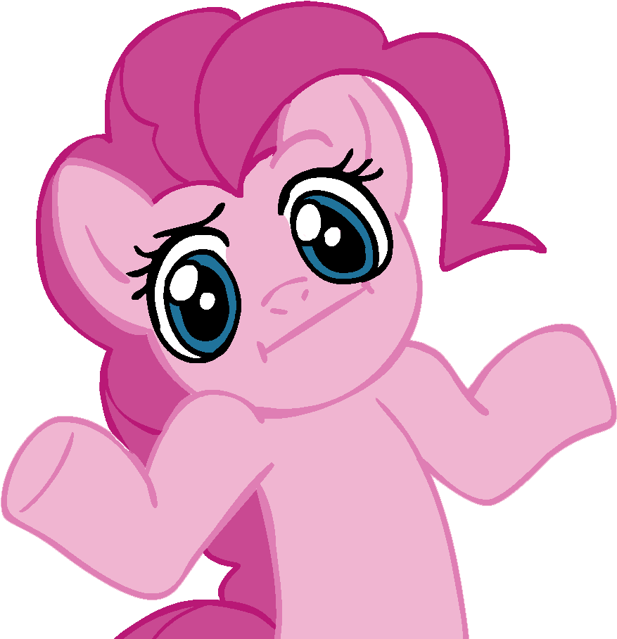 Pony Shrug - Pinkie Pie Shrug (945x945), Png Download