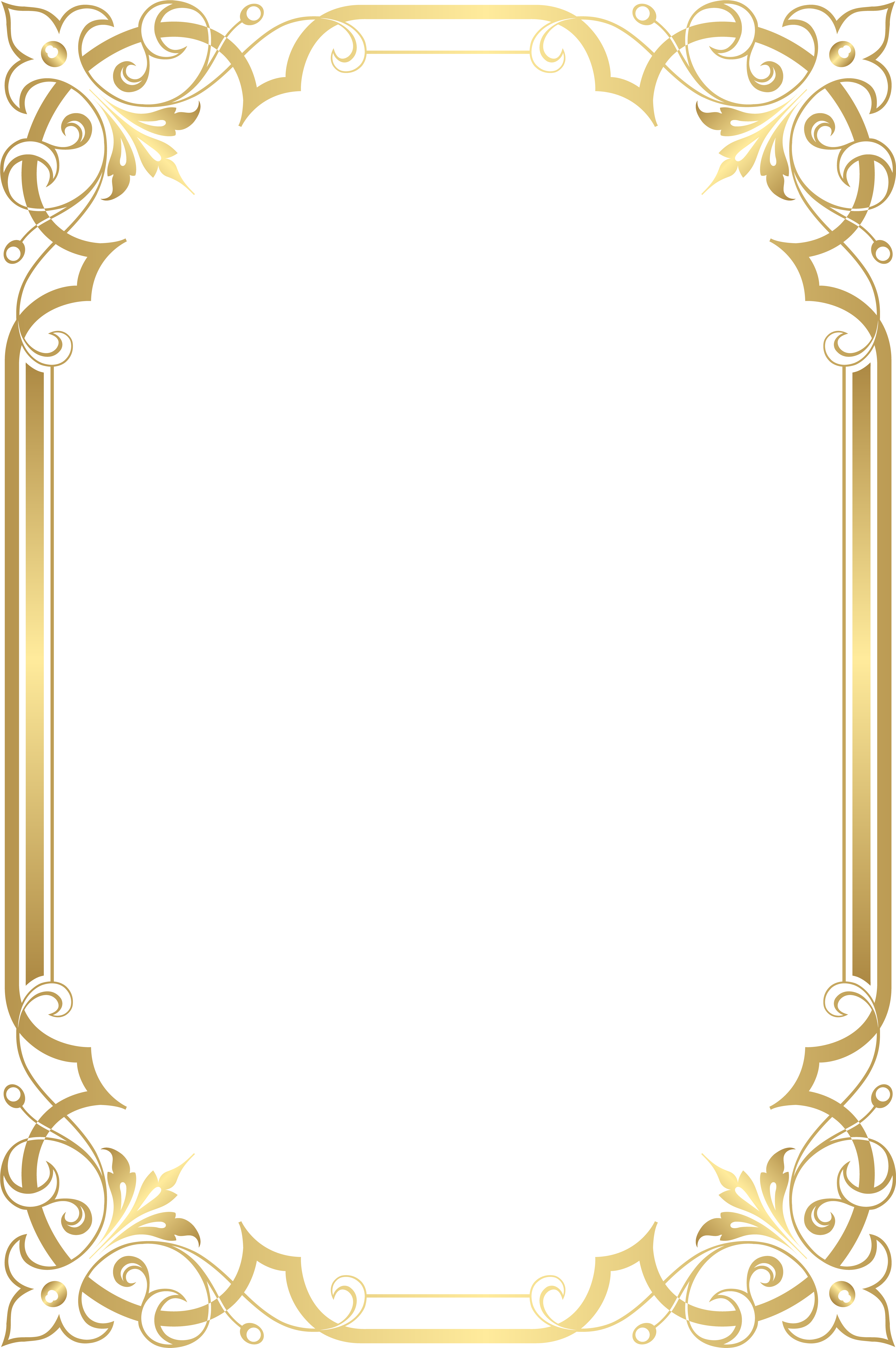 Image Border, Borders For Paper, Borders And Frames, - Gold Border Frame Png (5317x8000), Png Download