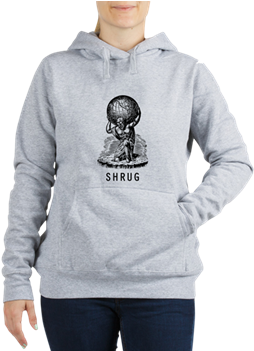 Shrug Bumper Sticker - Atlas 16 Oz Stainless Steel Travel Mug (350x350), Png Download