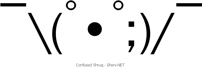 Confused Shrug Inverted - Shrug Meme Transparent (699x217), Png Download