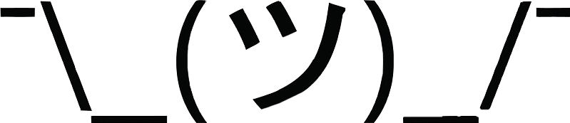 Report Abuse - Shrug Emoji No Background (799x173), Png Download
