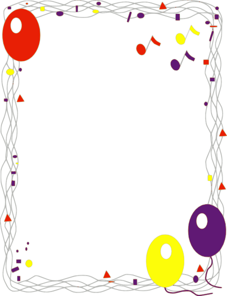 Balloon Border Png Clip Art (456x594), Png Download