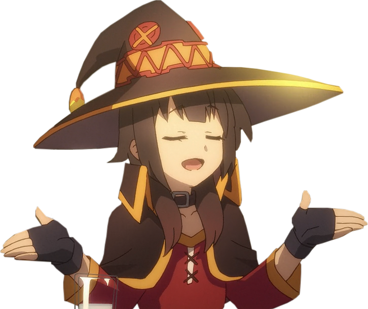 Megumin Vector Shrug - Rainbow Puzzle (726x611), Png Download