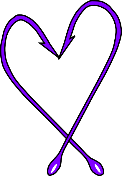 How To Set Use Fishing Hook Heart Clipart (414x598), Png Download