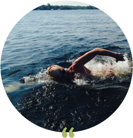 Michael Can Work Out Without Any Neck Tension - Swimming (1000x521), Png Download