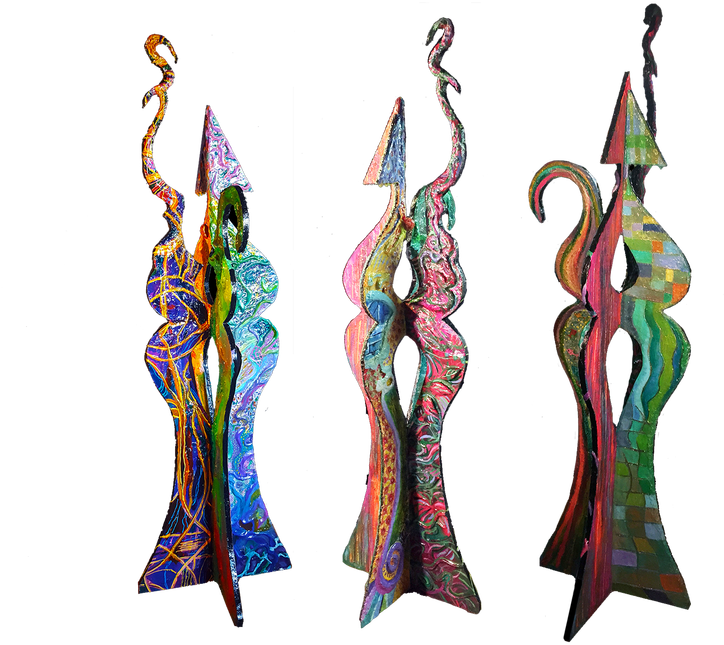 At The Intersection - Acrylic Paint (825x800), Png Download