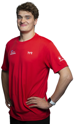 James Wilby Swimmer - Red Nike Track Top (300x422), Png Download