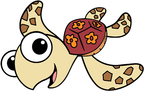 Jpg Freeuse Library Clip Art Disney Galore Juvenile - Squirt Finding Nemo Clipart (500x325), Png Download