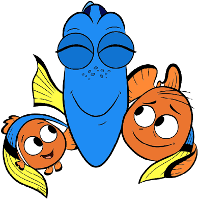Marlin Dory, Nemo, - Dory Nemo And Marlin (400x397), Png Download