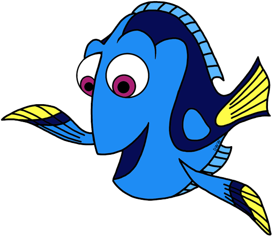 Finding Clip Art Disney Galore - Dory Fish Clipart (550x470), Png Download
