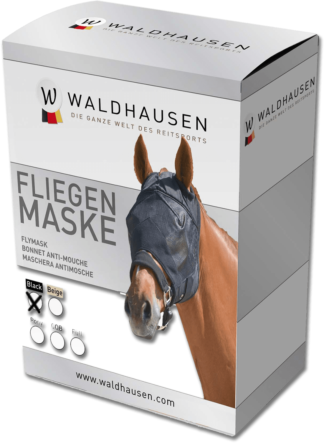 Sale New Tested - Waldhausen Fliegenmaske Premium Schwarz Ohne Ohren- (1400x1600), Png Download