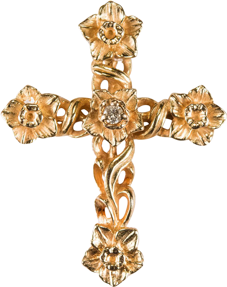 Gold Cross Png Svg Royalty Free Gold Cross Pendant Png Free Transparent PNG Download PNGkey