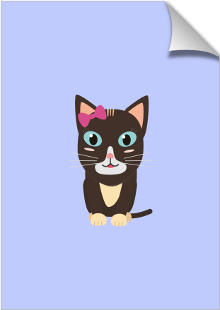 Cute Cat With Bow - Cute Cat With Bow T-shirt (674x516), Png Download