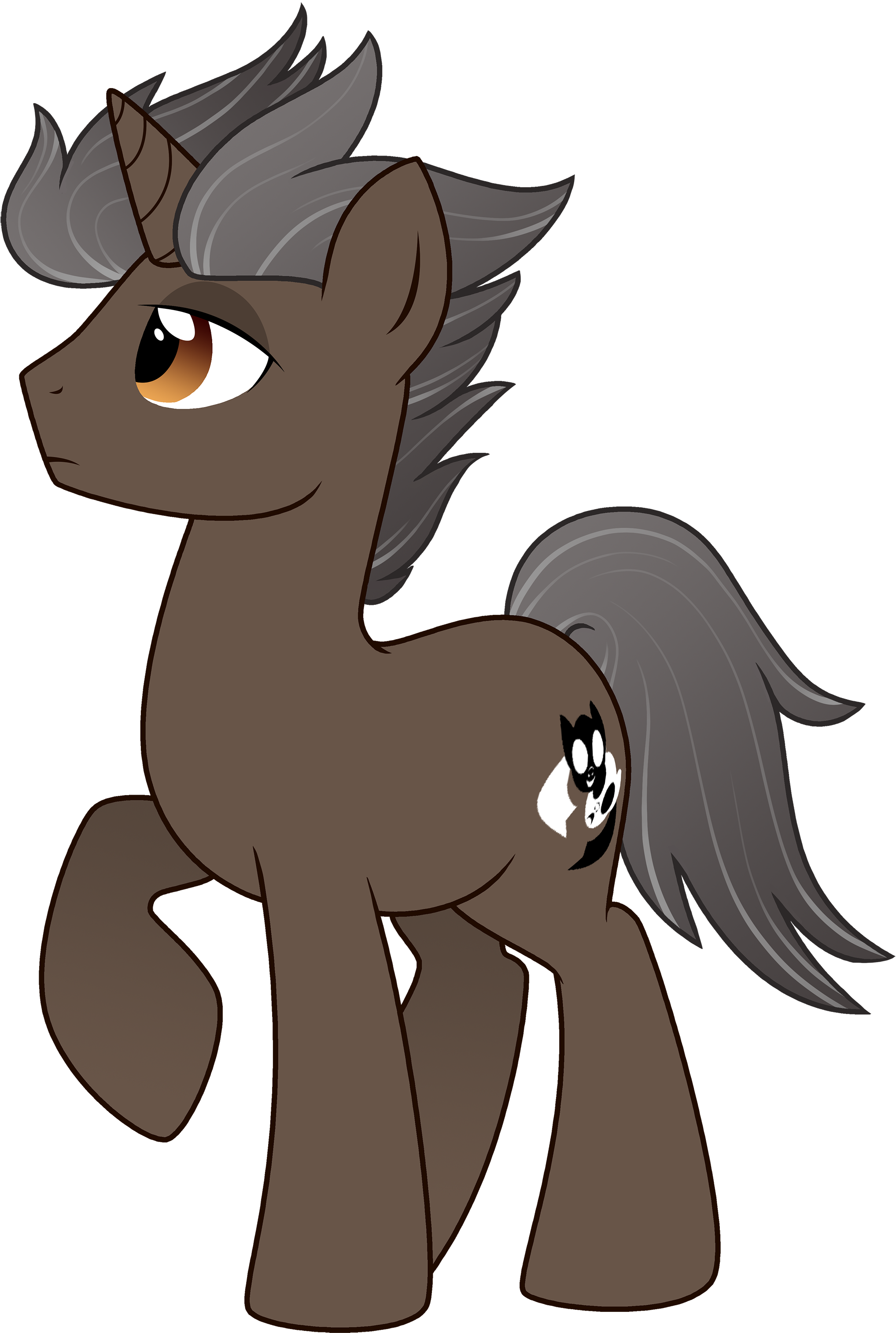 Dark Horse Vector - Cartoon (2195x3132), Png Download