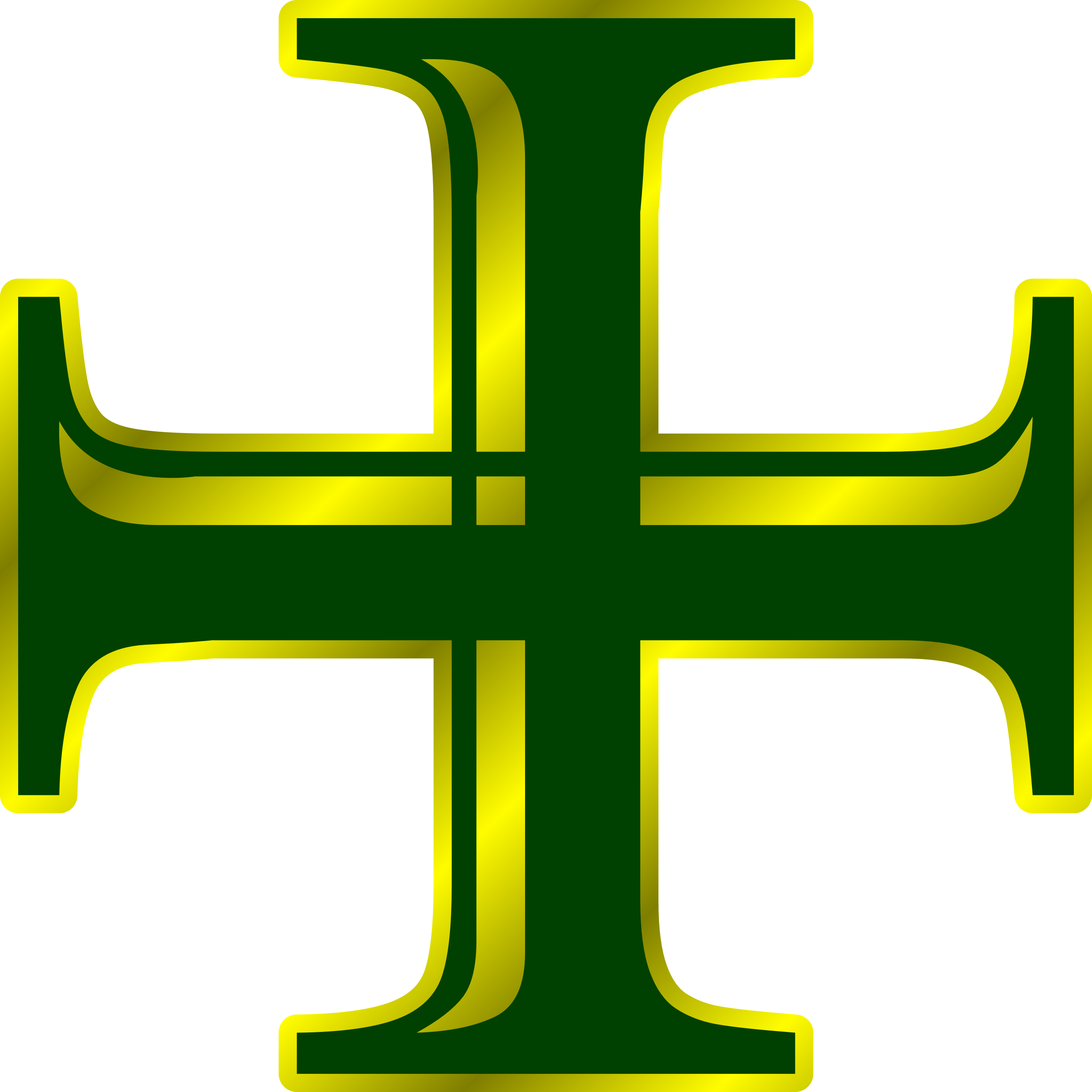 This Free Icons Png Design Of Green And Gold Cross (2400x2400), Png Download