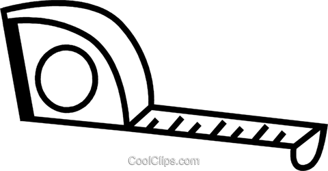 Tape Measure Royalty Free Vector Clip Art Illustration - Measuring Tape Png Clipart (480x250), Png Download