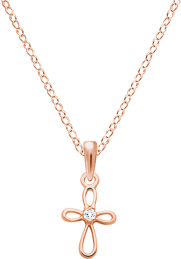 Tiny, Clear Cz Children's Necklace - Necklace (722x525), Png Download