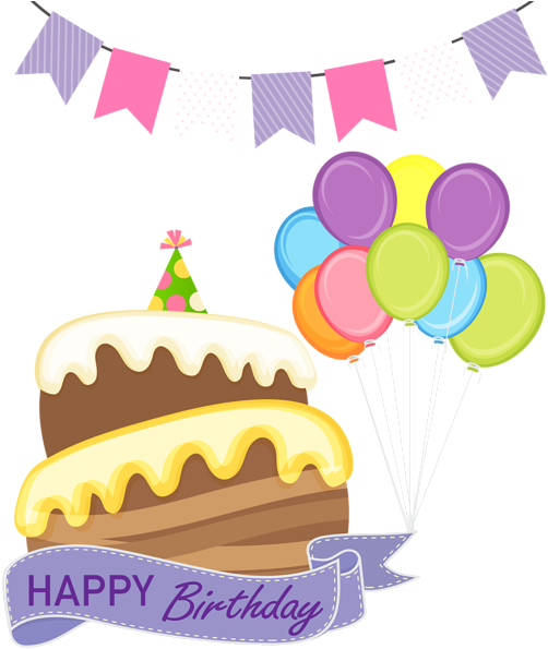 Happy Birthday Cake Png Clip Art Image - Birthday (517x600), Png Download