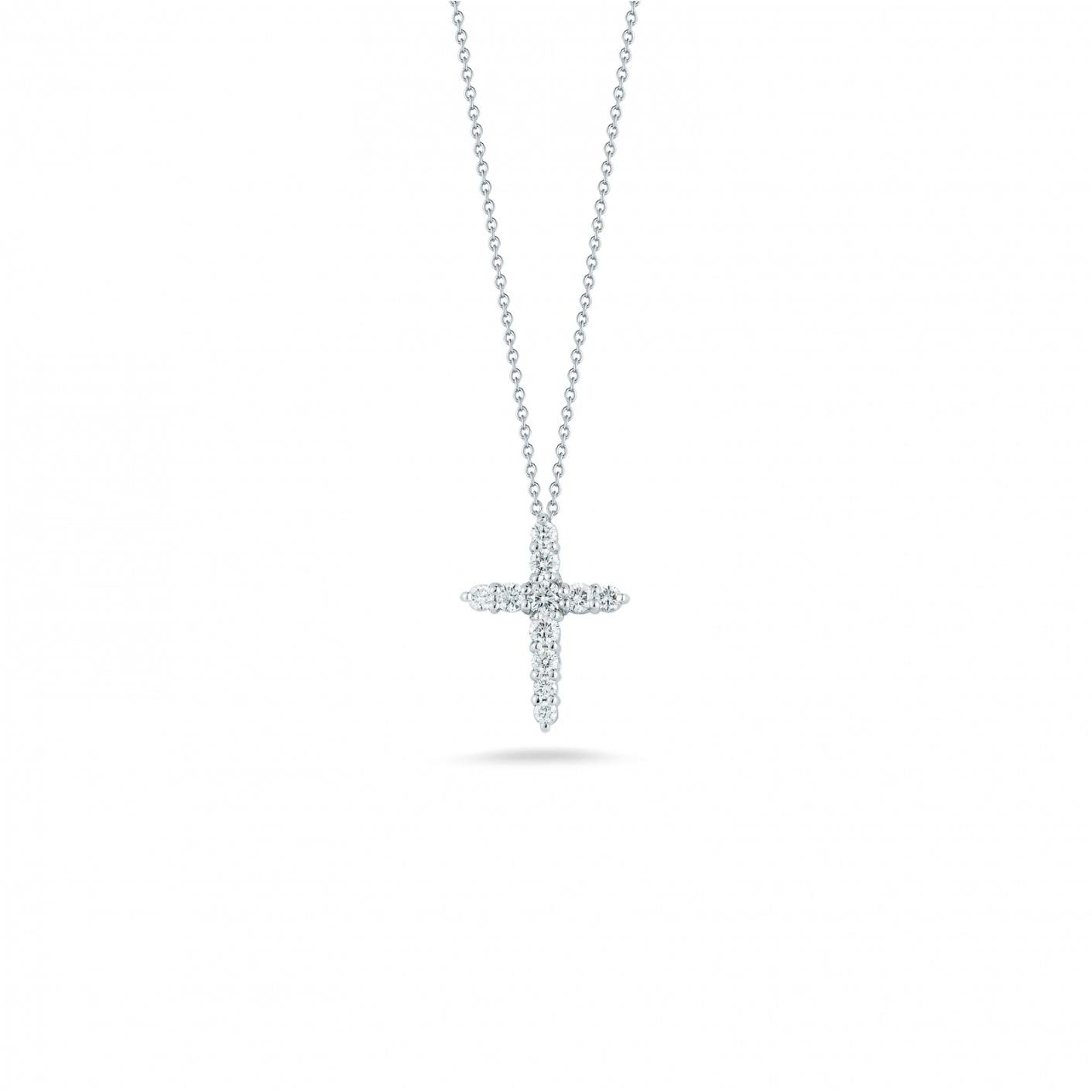 Roberto Coin 18kt Gold Cross Pendant With Diamonds - Locket (1410x1800), Png Download