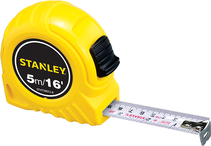 Hand Tools & Storage - Stanley Tylon 8m/26 Measuring Tape (760x537), Png Download