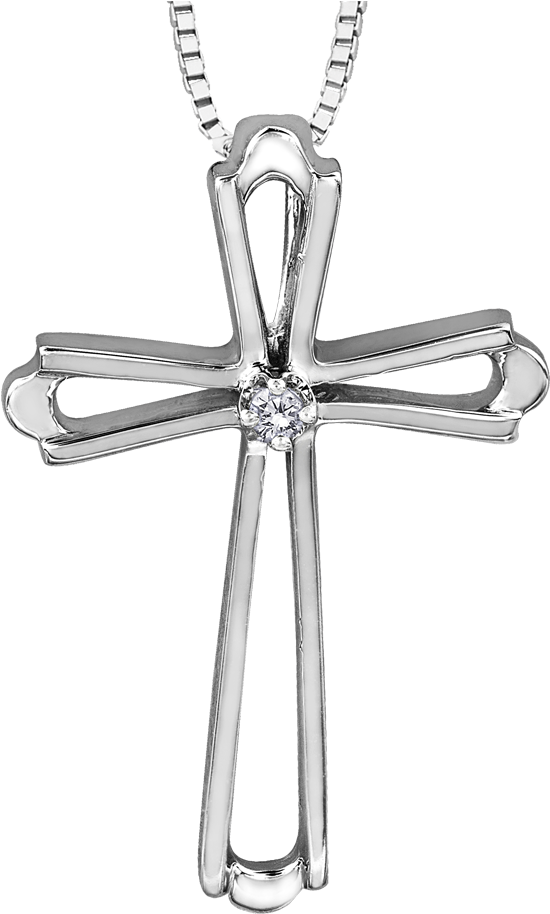 Tjh Collection 9ct White Gold Diamond Heart Pendant (750x750), Png Download