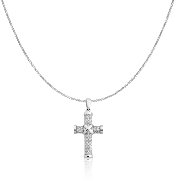 Download Fancy Gold Cross Necklace PNG Image with No Background
