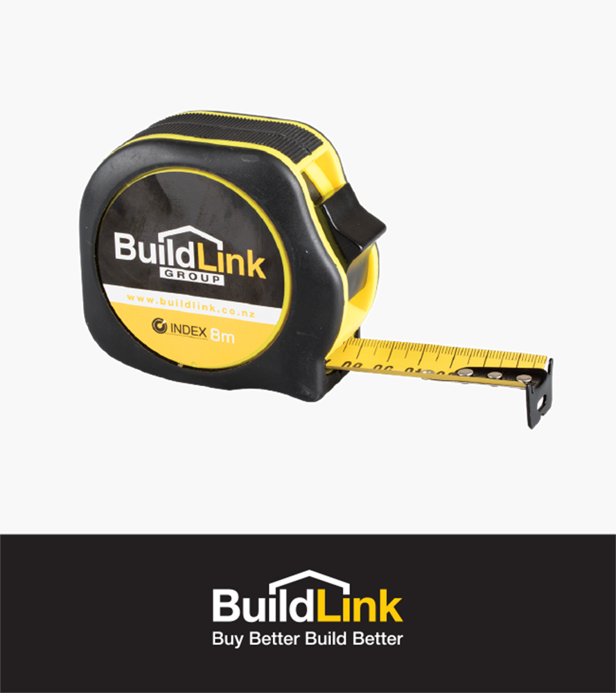 Buildlink Tape Measure 8m X 25m - Tape Measure (889x1000), Png Download