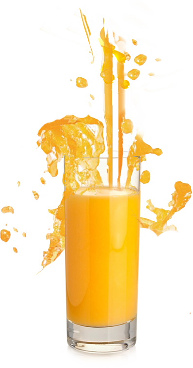 Powerful Beverage Orange Juice Splash In Glass - 充電式ニッケル水素電池 Rechargeable Juice 単3形 2400mah 4本セット (398x757), Png Download