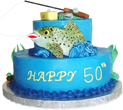 50th Birthday Cake For A Man - 50 Birthday Cake Png (500x500), Png Download