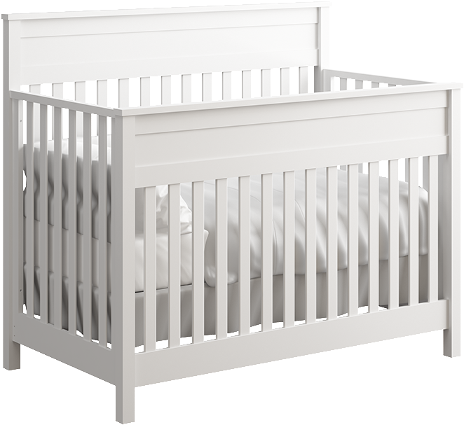 Offspring Terrace Crib - Hampton Crib White (673x673), Png Download