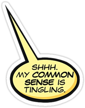 Shh My Common Sense Is Tingling - Calligraphy (375x360), Png Download