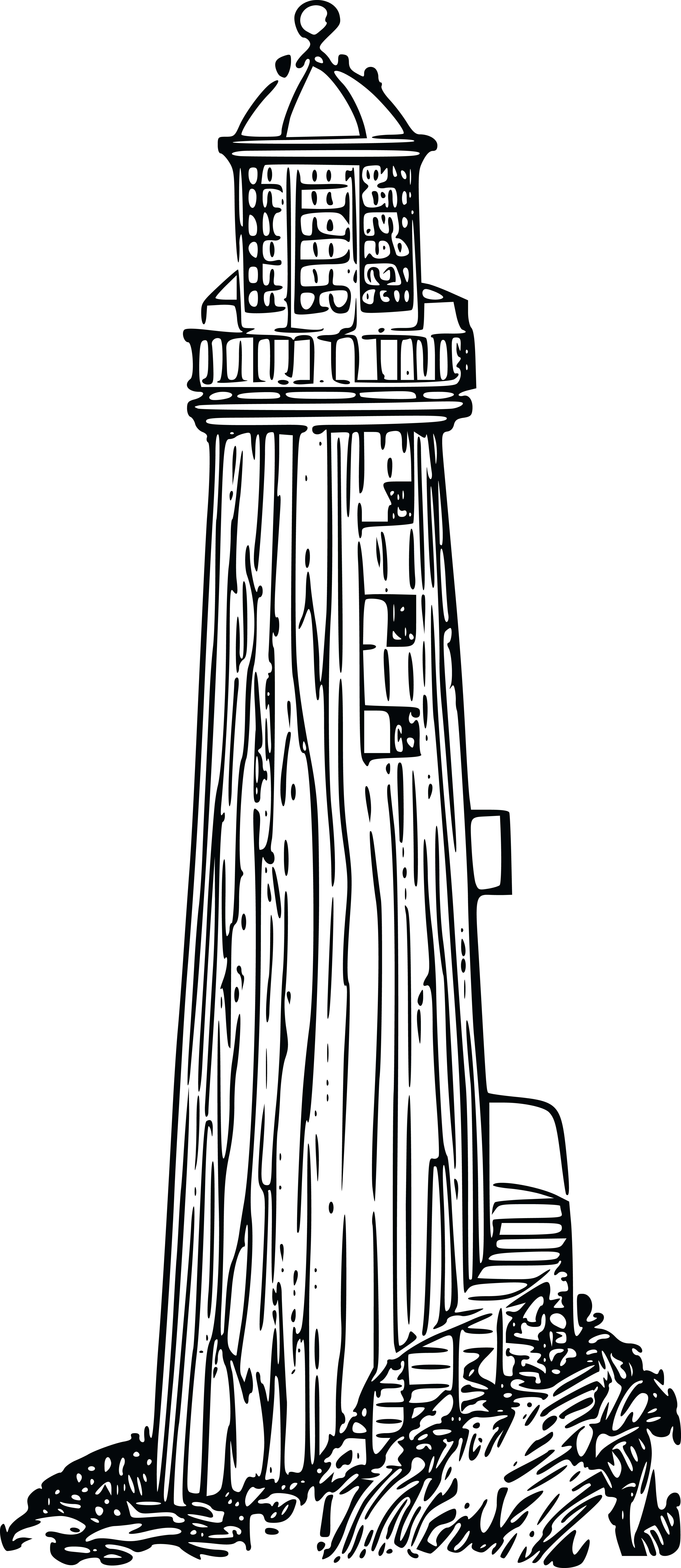 Free Clipart Of A Lighthouse - Old Lighthouse Clipart (4000x9209), Png Download