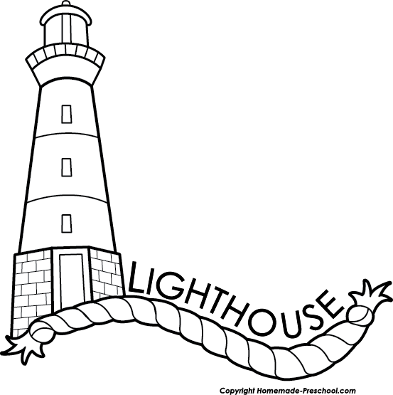 Png Library Library Images Clip Art Hatenylo Com - White And Black Lighthouse (553x555), Png Download