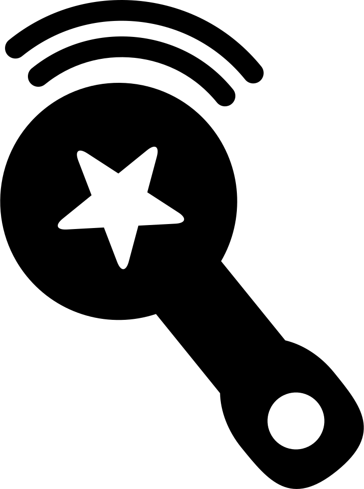 Baby Rattle Sound With A Star Design Comments - Babero Vector Png (730x980), Png Download