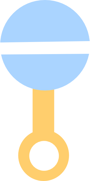 Baby Rattle (300x599), Png Download