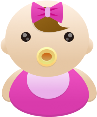 Baby Girl Icon Png Flatastic Png Images - Girl Baby Icon (400x400), Png Download