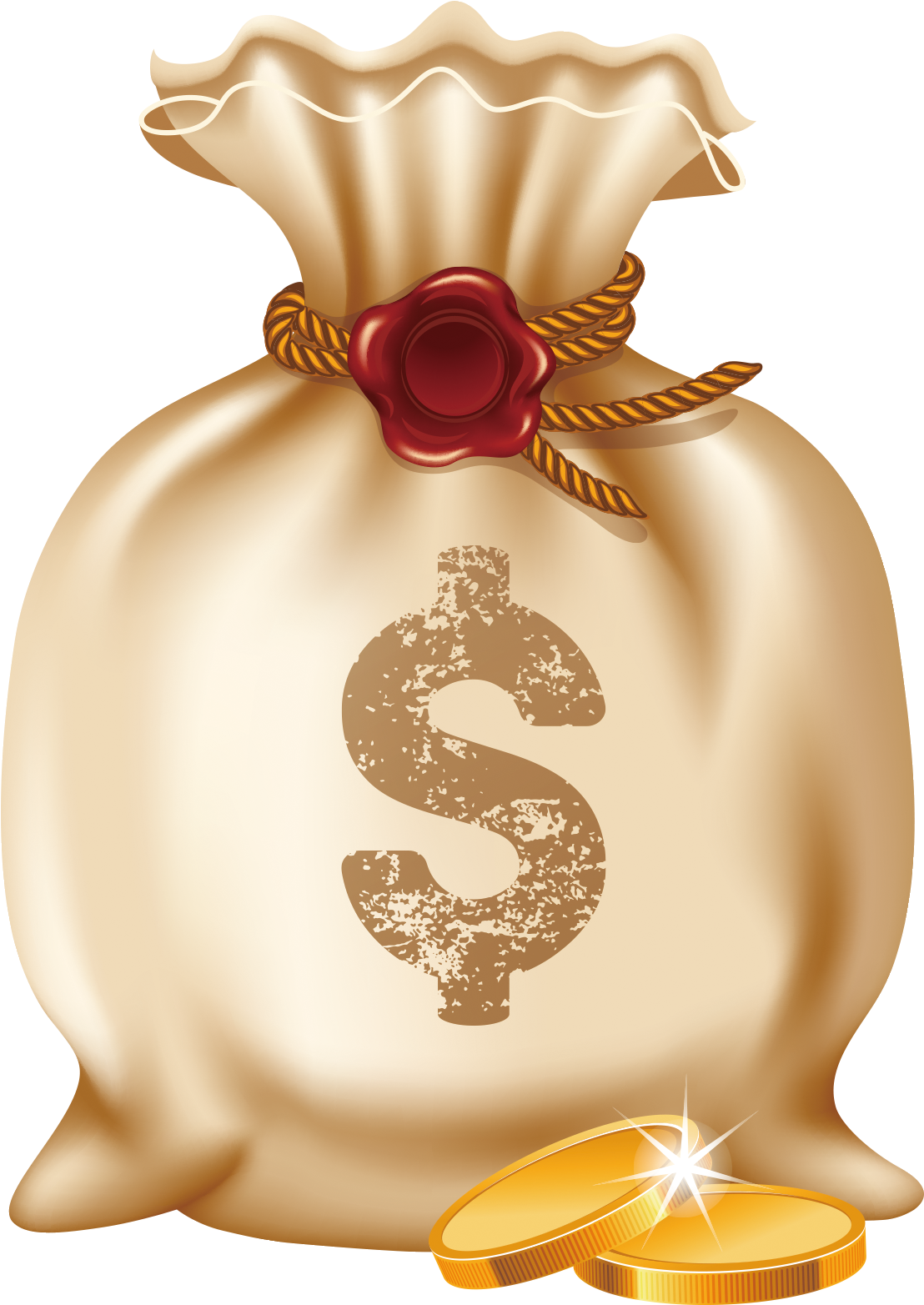 Download Money Bag Gold Coin Euclidean Vector Bag Png Image With No Background Pngkey Com
