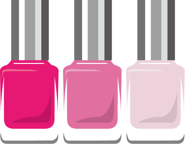 Jpg Vector Png - Pink Nail Polish Clip Art (631x489), Png Download