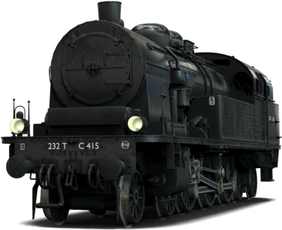 French Steam Engine - Locomotive (540x368), Png Download