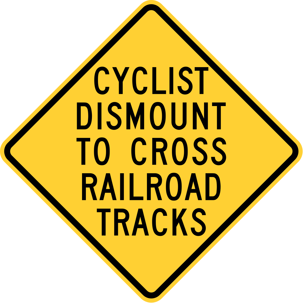 Ca Cyclists Dismount To Cross Railroad Tracks - Turn Around Dont Drown (1024x1024), Png Download