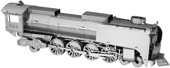 Metal Earth Vehicles - Metal Earth 3d Metal Model - Steam Locomotive (600x237), Png Download