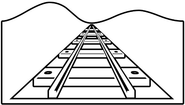 Tracks - Train Tracks Coloring Pages (600x341), Png Download