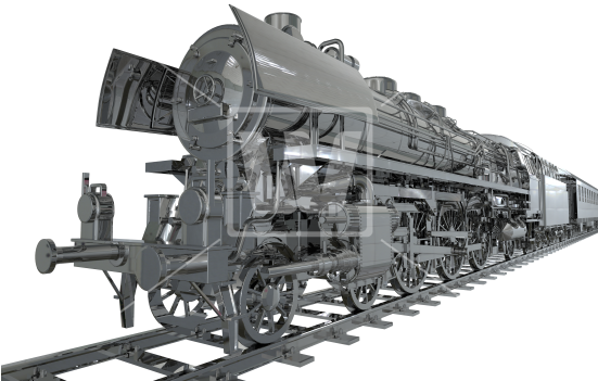 Png Chrome Locomotive - Electric Generator (550x366), Png Download