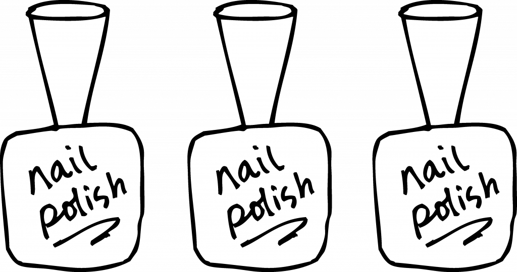Unique Nail Polish Coloring Page Free Clip - Nail Polish For Coloring (1024x540), Png Download