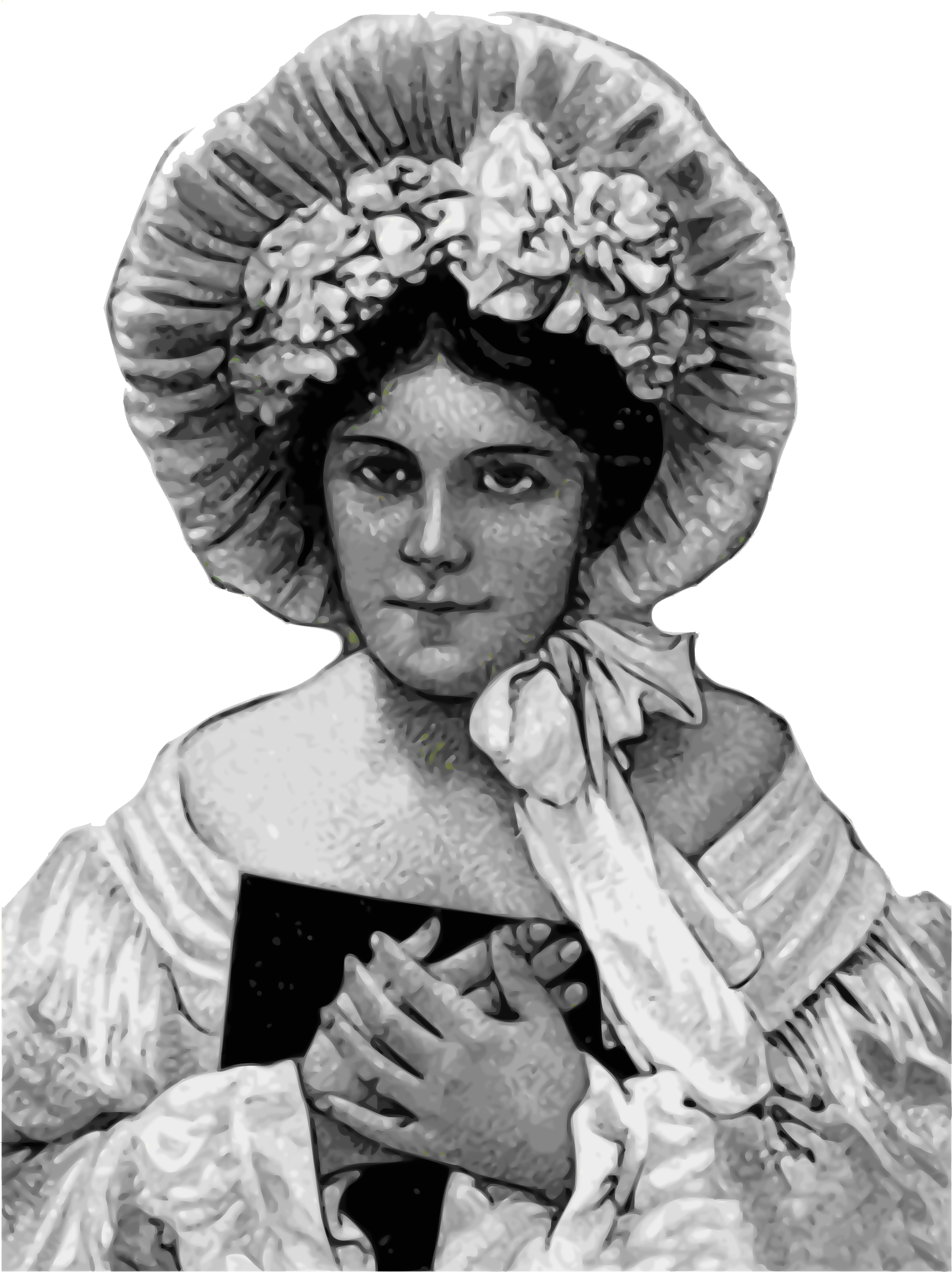 Lady Vintage Old Portrait Face Hat 1503368 - Vintage Face Png (2000x2675), Png Download