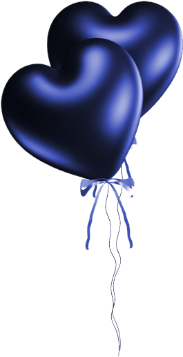 Blue Balloons - Blue Heart Balloons Png (310x563), Png Download