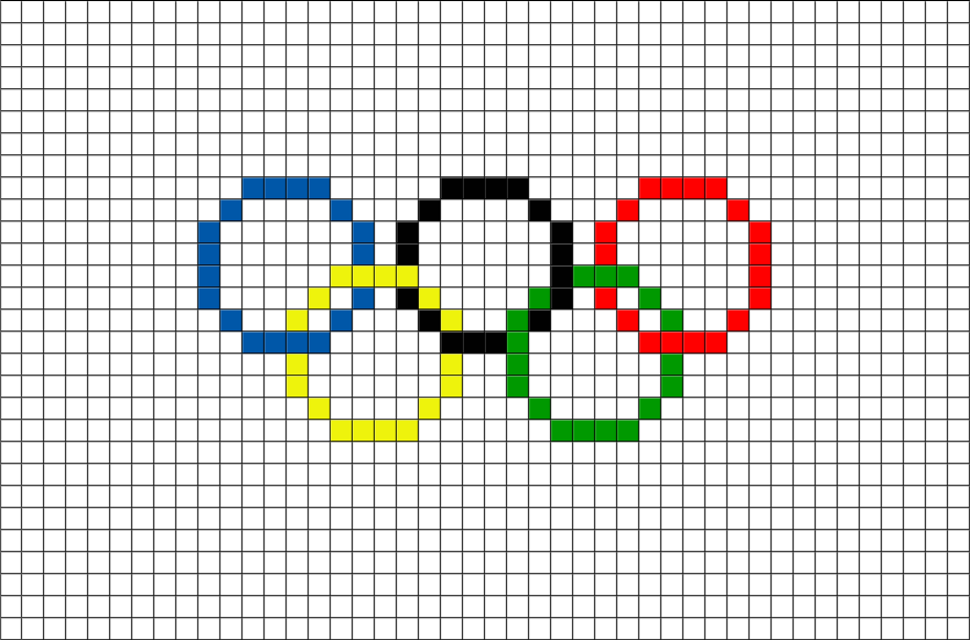 Olympics Pixel Art (880x581), Png Download