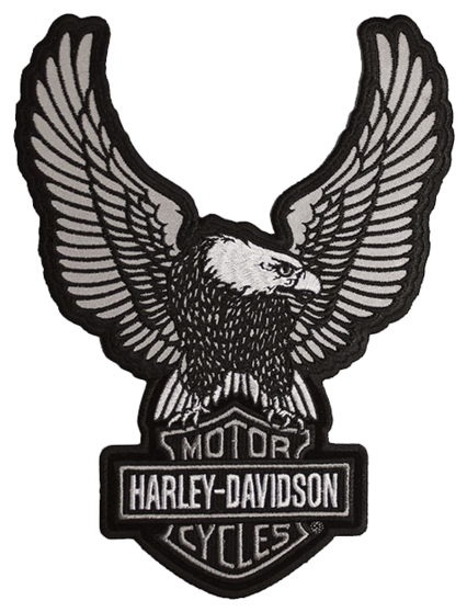 Up-wing Reflective Eagle Emblem - Harley Eagle Patches (600x600), Png Download