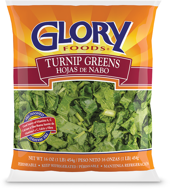 Fresh Turnip Greens - Glory Collard Greens In A Bag (600x700), Png Download