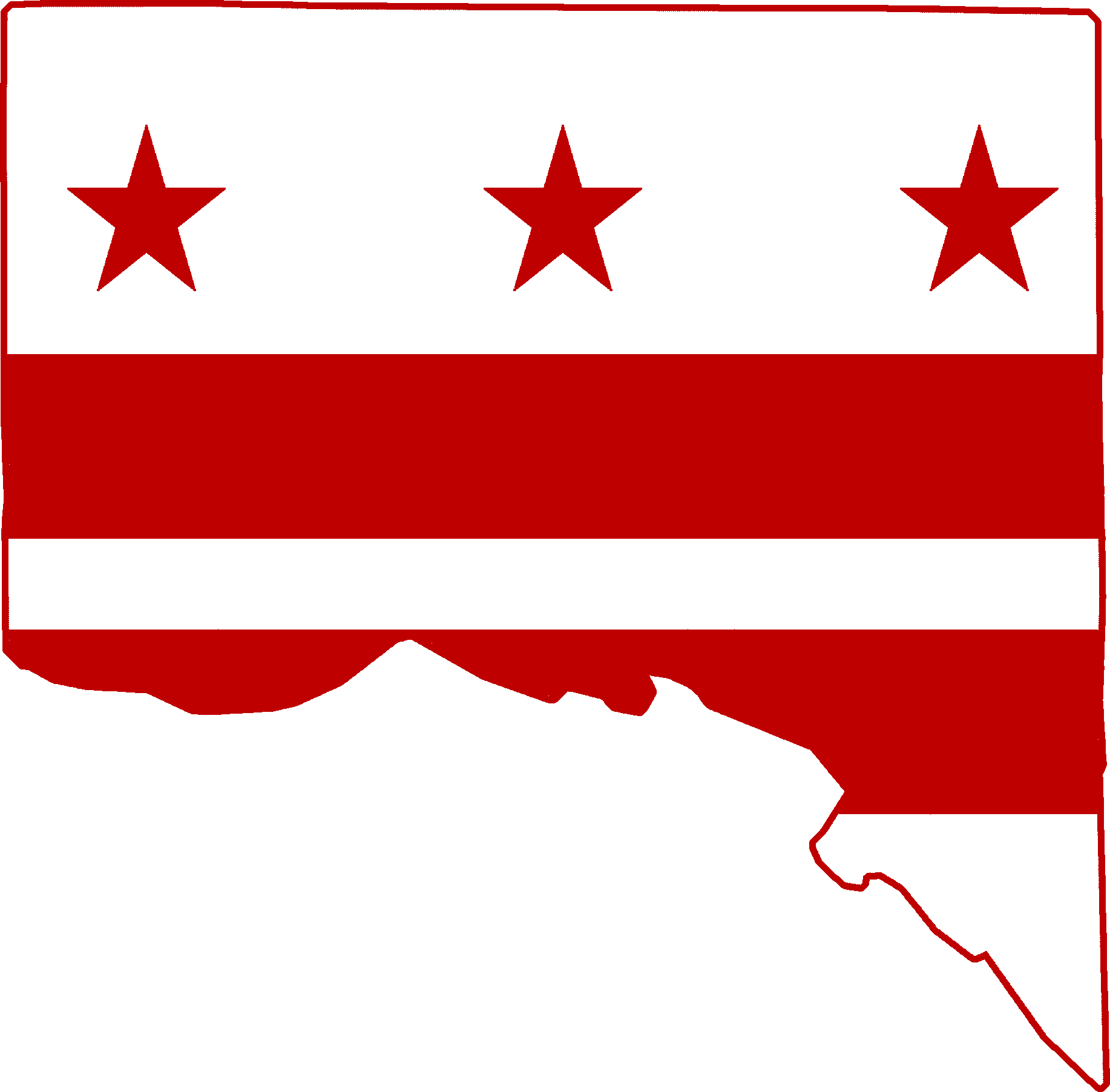 Flag Map Of Washington Dc - Flag Of Iraq 2018 (1834x1804), Png Download